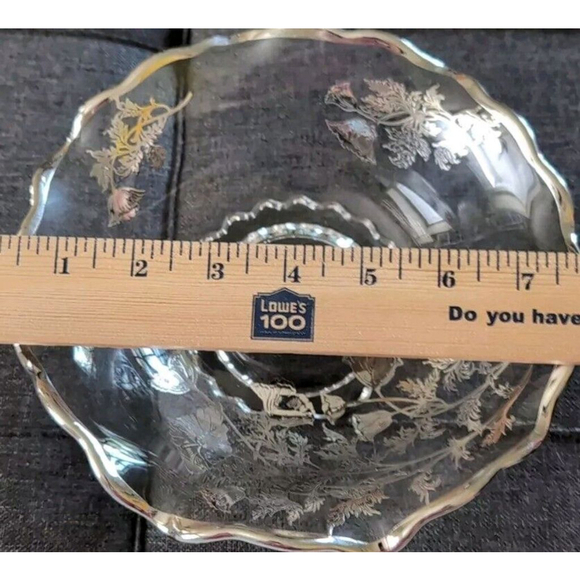 Silver City Glass Co Sterling On Crystal Bowl - Picture 6 of 6